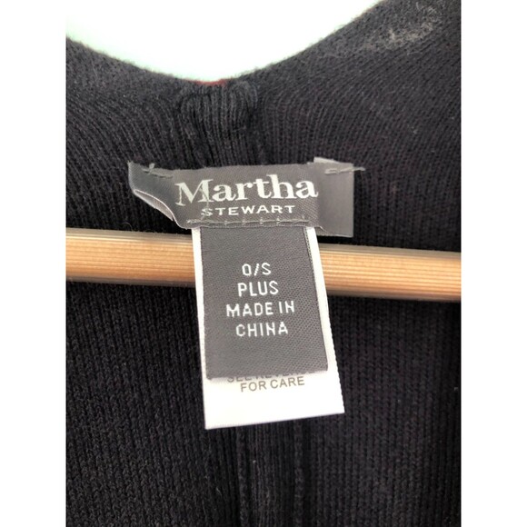 Martha Stewart Ruana Wrap Shawl Poncho Cape Womens Burgundy Black One Size Plus - Picture 2 of 5